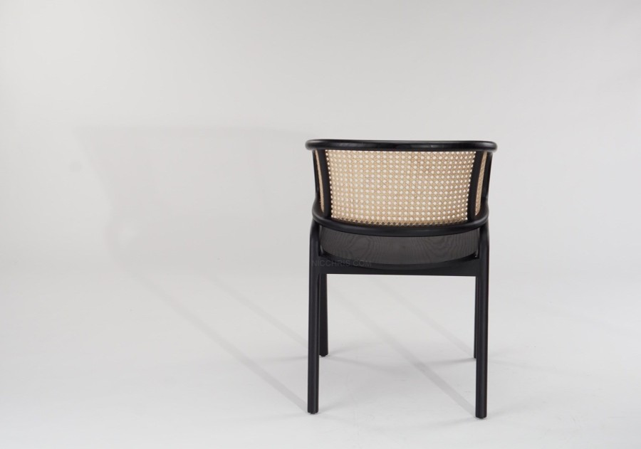 BELLY RATTAN DINING CHAIR
