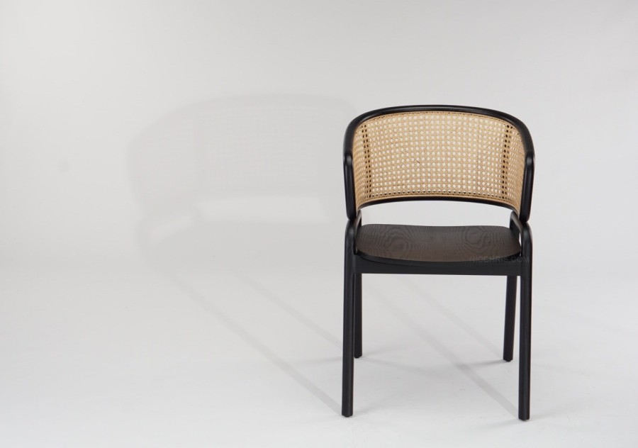 BELLY RATTAN DINING CHAIR