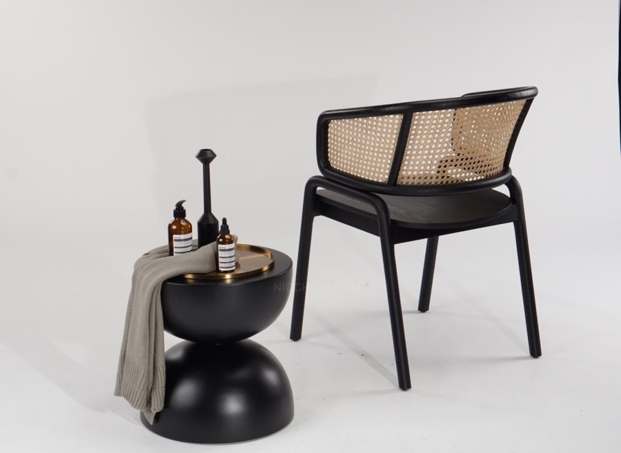 BELLY RATTAN DINING CHAIR