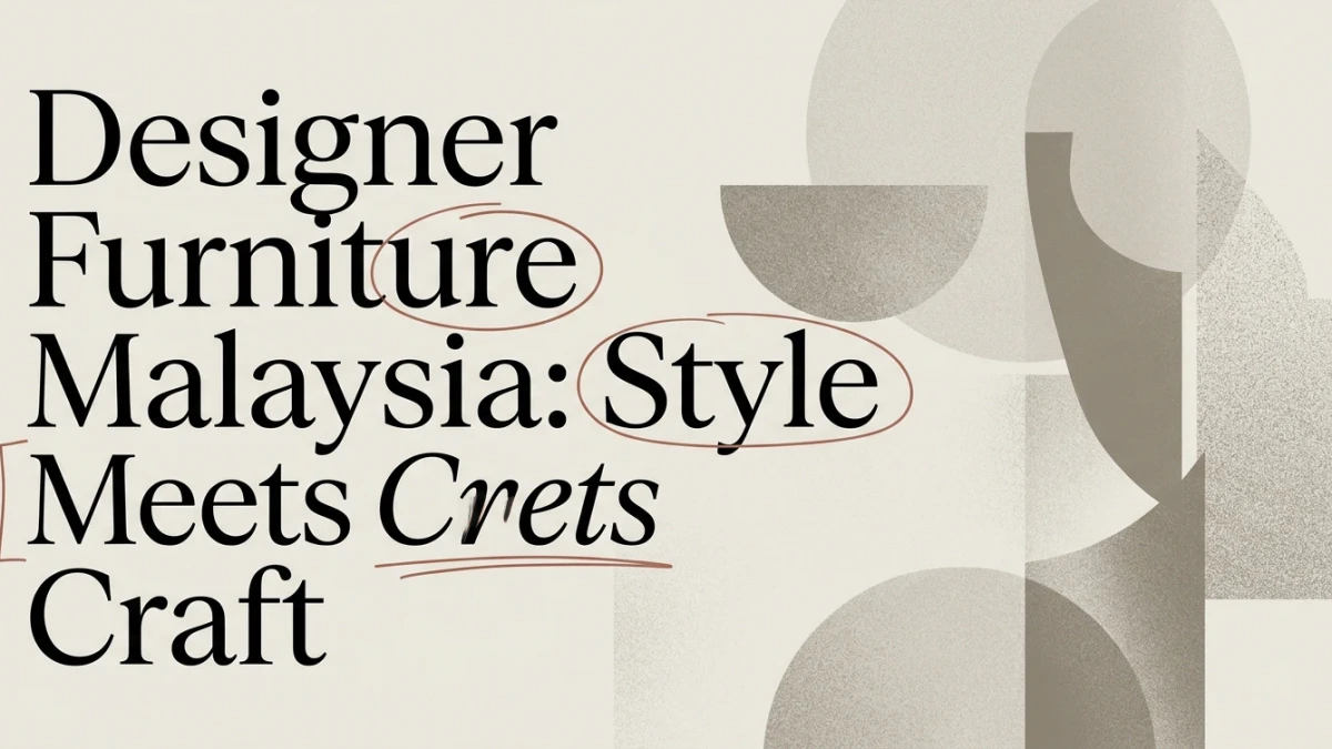 Designer Furniture in Malaysia: Where Style Meets Craft