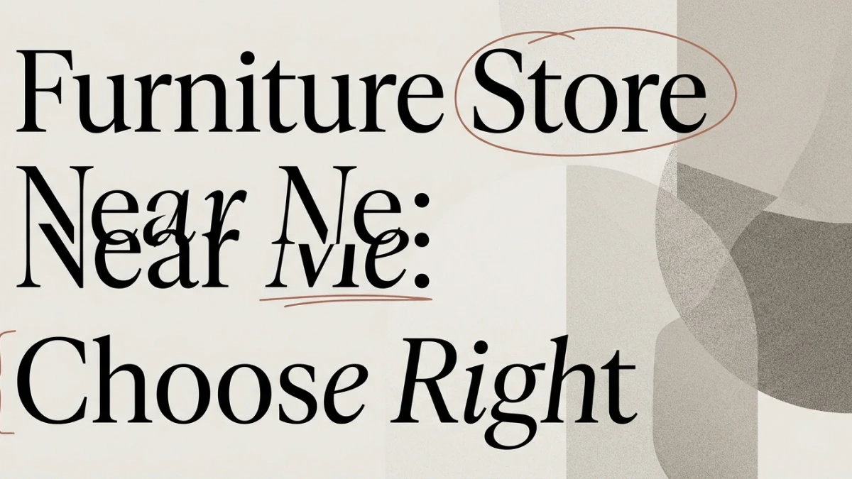 Furniture Store Near Me: Choosing the Right One