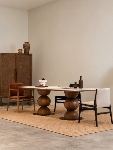 PEDESTAL LEG DINING TABLE